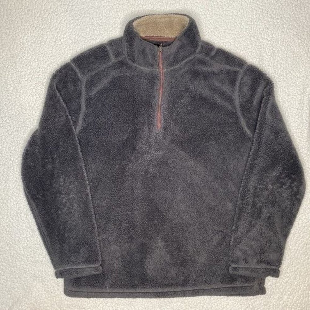 True Grit Gray Fleece 1/4 Zip Pullover: Size Small